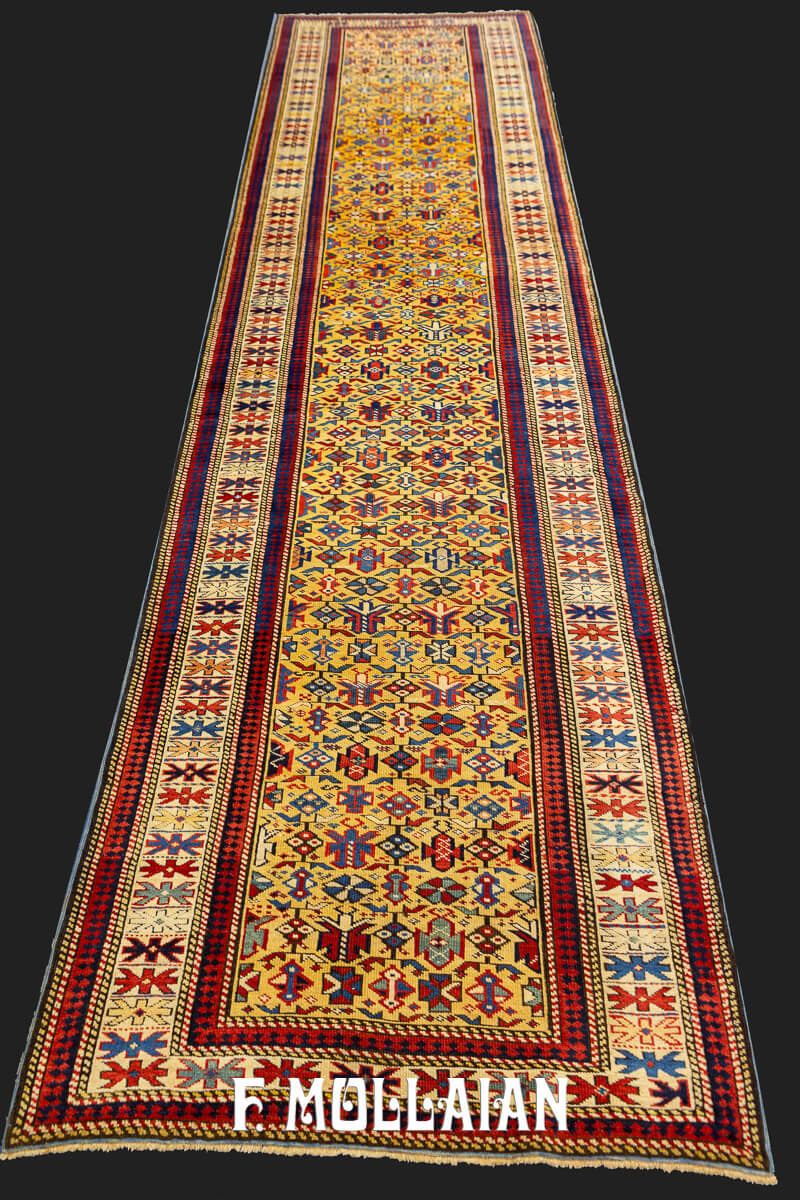 Caucasian Runner Rug Kuba Gold Field n°:862077